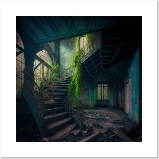 Stairs in the Abandoned House, epic Lost Place Posters and Art